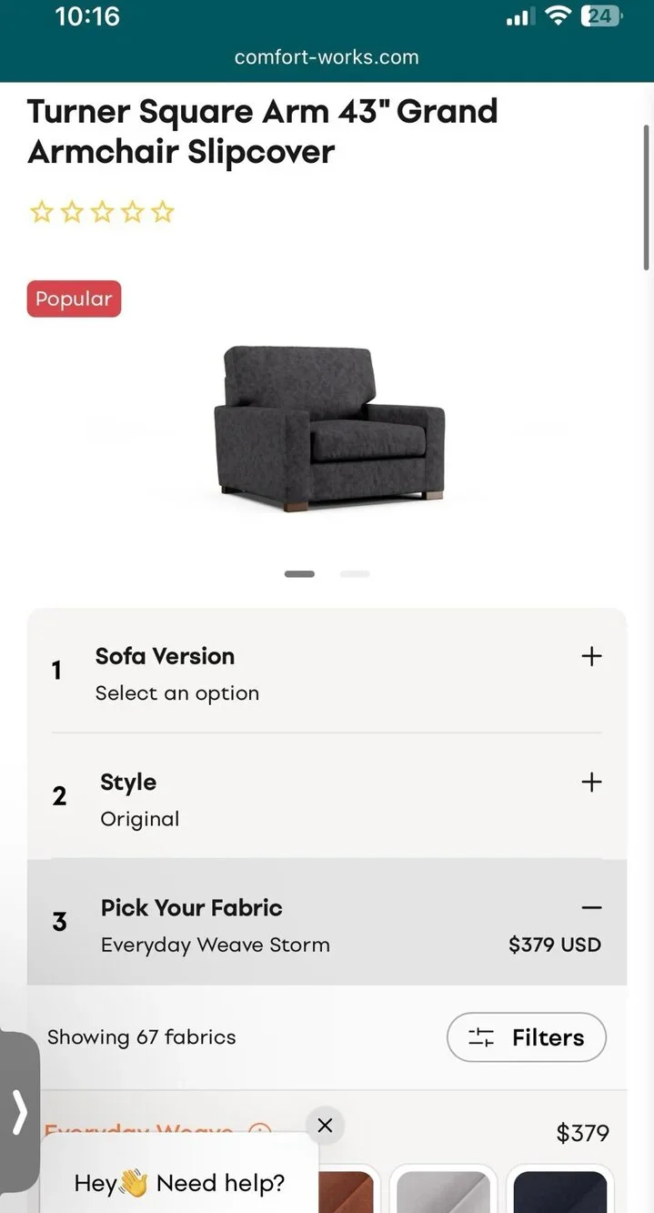 Comfort Works Slipcover